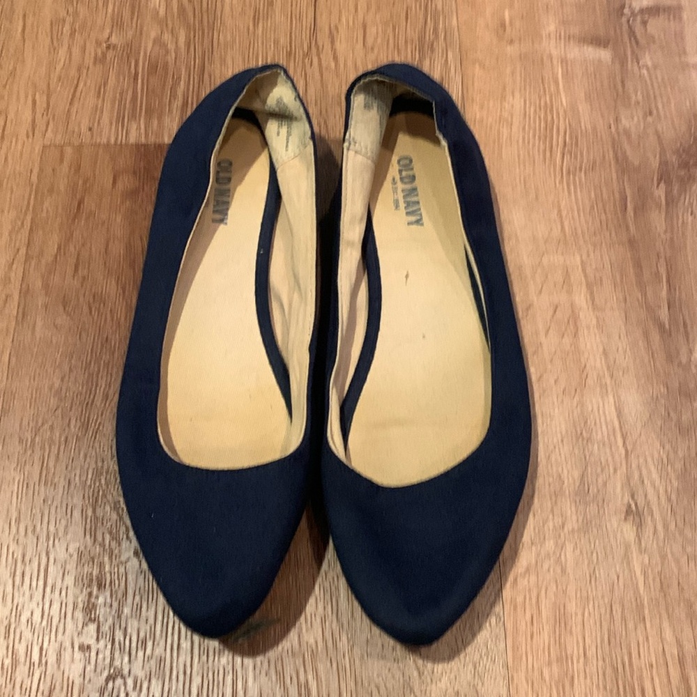Old Navy Navy Faux Suede Flats
